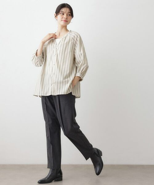 Dessin / デッサン シャツ・ブラウス | 【洗える】ストライプカフス袖ブラウス | 詳細7