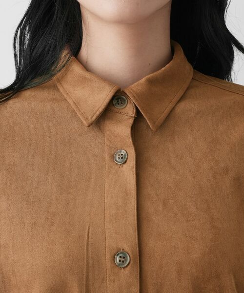 Dessin / デッサン シャツ・ブラウス | 【洗える】ストレッチスウェードライクシャツ | 詳細12