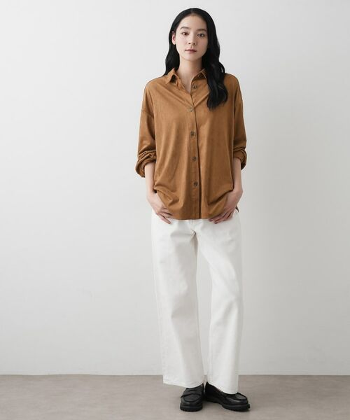 Dessin / デッサン シャツ・ブラウス | 【洗える】ストレッチスウェードライクシャツ | 詳細3