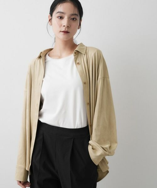 Dessin / デッサン シャツ・ブラウス | 【洗える】ストレッチスウェードライクシャツ | 詳細5