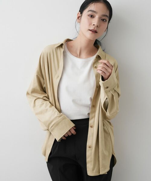 Dessin / デッサン シャツ・ブラウス | 【洗える】ストレッチスウェードライクシャツ | 詳細6