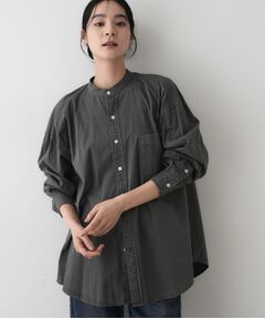 Dessin / デッサン シャツ・ブラウス | 【洗える】ピグメントバンドカラーシャツ