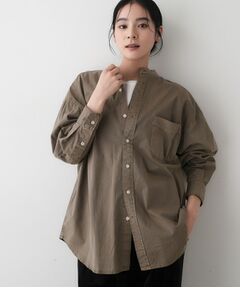 Dessin / デッサン シャツ・ブラウス | 【洗える】ピグメントバンドカラーシャツ