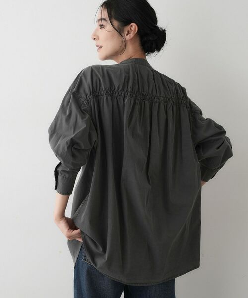 Dessin / デッサン シャツ・ブラウス | 【洗える】ピグメントバンドカラーシャツ | 詳細1