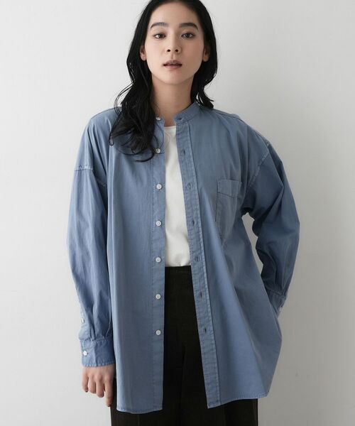 Dessin / デッサン シャツ・ブラウス | 【洗える】ピグメントバンドカラーシャツ | 詳細10