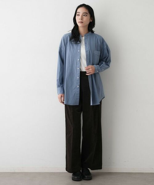 Dessin / デッサン シャツ・ブラウス | 【洗える】ピグメントバンドカラーシャツ | 詳細11