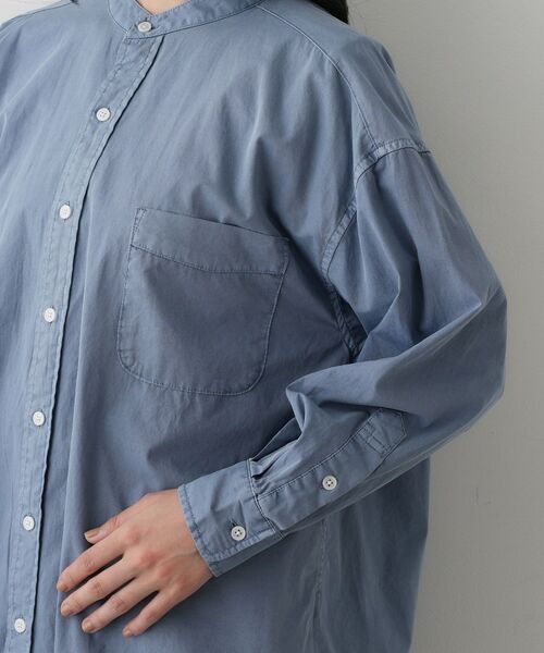 Dessin / デッサン シャツ・ブラウス | 【洗える】ピグメントバンドカラーシャツ | 詳細17