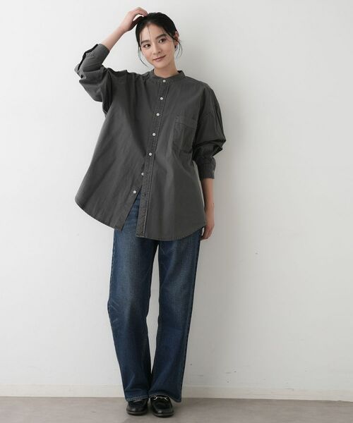 Dessin / デッサン シャツ・ブラウス | 【洗える】ピグメントバンドカラーシャツ | 詳細2