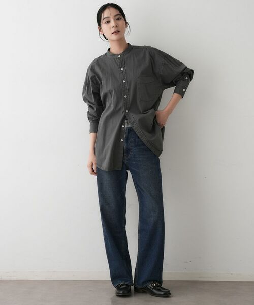 Dessin / デッサン シャツ・ブラウス | 【洗える】ピグメントバンドカラーシャツ | 詳細3