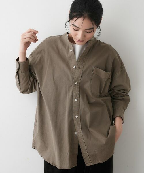 Dessin / デッサン シャツ・ブラウス | 【洗える】ピグメントバンドカラーシャツ | 詳細5