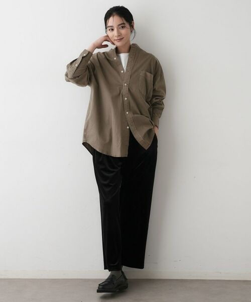 Dessin / デッサン シャツ・ブラウス | 【洗える】ピグメントバンドカラーシャツ | 詳細7