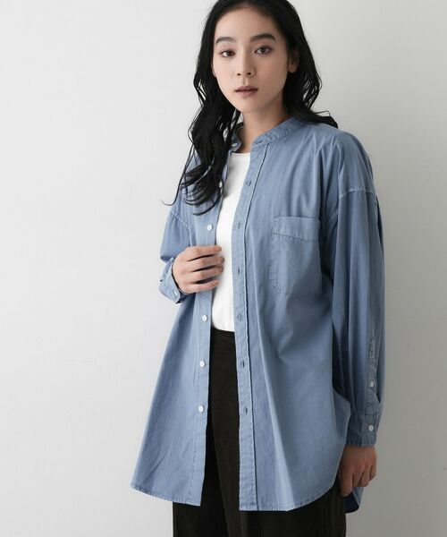 Dessin / デッサン シャツ・ブラウス | 【洗える】ピグメントバンドカラーシャツ | 詳細9