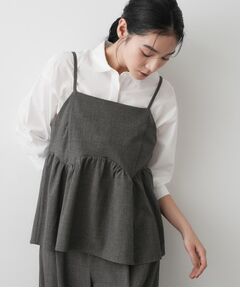 Dessin / デッサン キャミソール・チューブトップ | 【セットアップ可・洗える】ギャザーレイヤードキャミソール