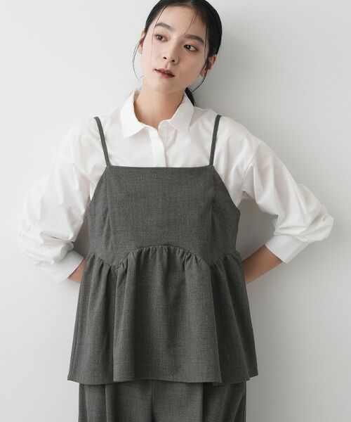 Dessin / デッサン キャミソール・チューブトップ | 【セットアップ可・洗える】ギャザーレイヤードキャミソール | 詳細1