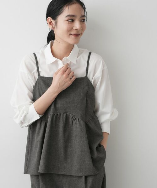 Dessin / デッサン キャミソール・チューブトップ | 【セットアップ可・洗える】ギャザーレイヤードキャミソール | 詳細2