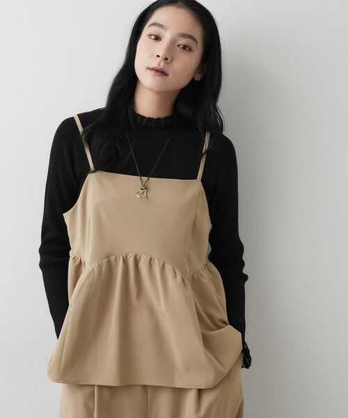 Dessin / デッサン キャミソール・チューブトップ | 【セットアップ可・洗える】ギャザーレイヤードキャミソール | 詳細5