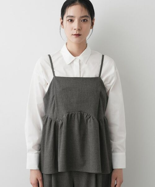 Dessin / デッサン キャミソール・チューブトップ | 【セットアップ可・洗える】ギャザーレイヤードキャミソール | 詳細9