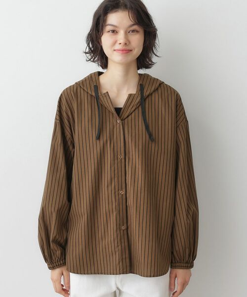 Dessin / デッサン シャツ・ブラウス | 【洗える】ストライプフードブラウス | 詳細13