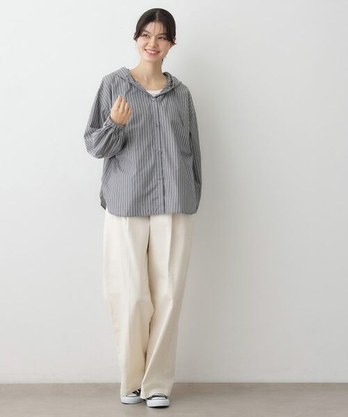 Dessin / デッサン シャツ・ブラウス | 【洗える】ストライプフードブラウス | 詳細3