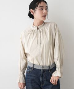 Dessin / デッサン シャツ・ブラウス | 【洗える】フリルネックシャツ