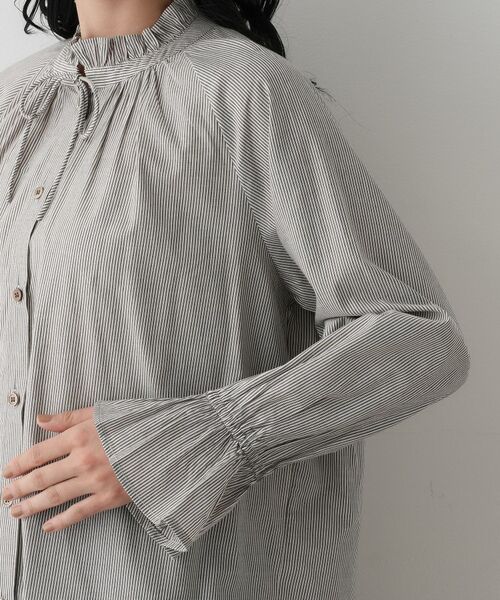 Dessin / デッサン シャツ・ブラウス | 【洗える】フリルネックシャツ | 詳細17