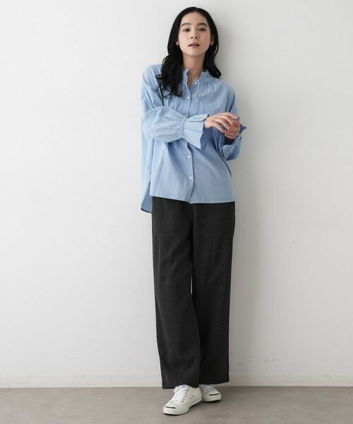 Dessin / デッサン シャツ・ブラウス | 【洗える】フリルネックシャツ | 詳細3