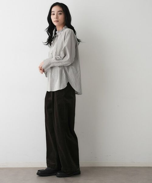 Dessin / デッサン シャツ・ブラウス | 【洗える】フリルネックシャツ | 詳細7