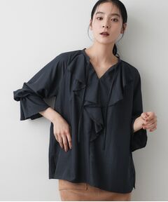 Dessin / デッサン シャツ・ブラウス | 【洗える】フィブリルフリルブラウス