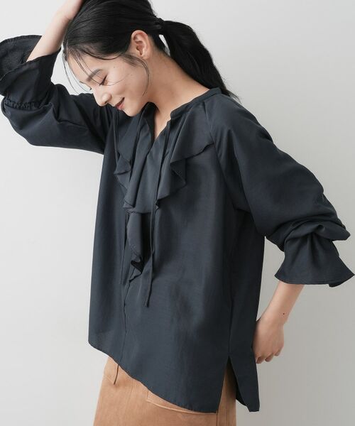 Dessin / デッサン シャツ・ブラウス | 【洗える】フィブリルフリルブラウス | 詳細10