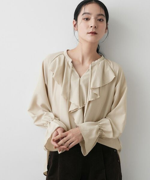 Dessin / デッサン シャツ・ブラウス | 【洗える】フィブリルフリルブラウス | 詳細6