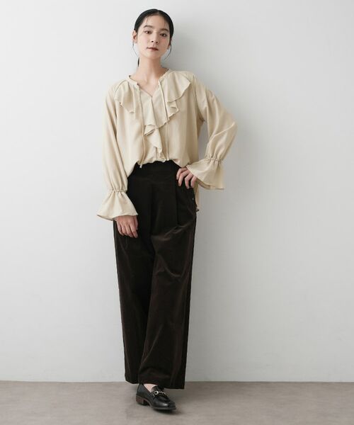 Dessin / デッサン シャツ・ブラウス | 【洗える】フィブリルフリルブラウス | 詳細7