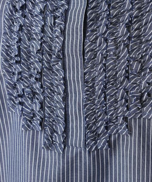 Dessin / デッサン シャツ・ブラウス | 【洗える】フリルバンドカラー五分袖ブラウス | 詳細11