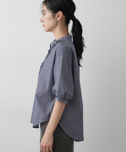 Dessin / デッサン シャツ・ブラウス | 【洗える】フリルバンドカラー五分袖ブラウス | 詳細13