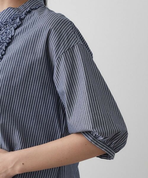 Dessin / デッサン シャツ・ブラウス | 【洗える】フリルバンドカラー五分袖ブラウス | 詳細16