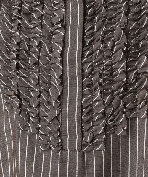 Dessin / デッサン シャツ・ブラウス | 【洗える】フリルバンドカラー五分袖ブラウス | 詳細4