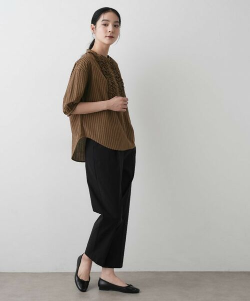 Dessin / デッサン シャツ・ブラウス | 【洗える】フリルバンドカラー五分袖ブラウス | 詳細6