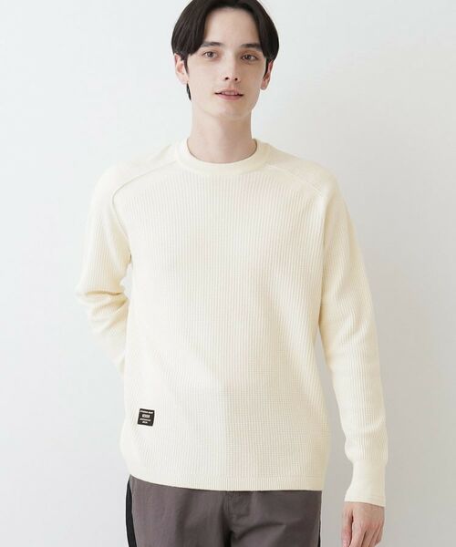 Dessin / デッサン ニット・セーター | 【洗える】コットンカシミヤワッフルプルオーバー(ホワイト(002))