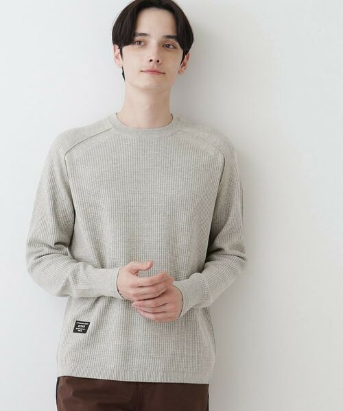 Dessin / デッサン ニット・セーター | 【洗える】コットンカシミヤワッフルプルオーバー(グレー(012))