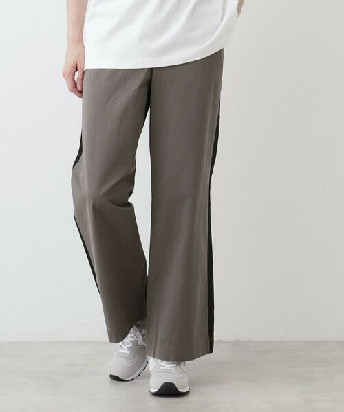 Dessin / デッサン パンツ | 【洗える】コットンツイルサイドライン入りパンツ(チャコールグレー(014))