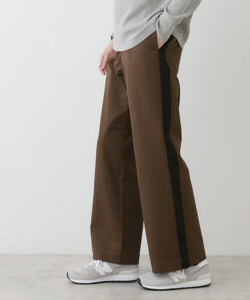 Dessin / デッサン パンツ | 【洗える】コットンツイルサイドライン入りパンツ(ブラウン(044))