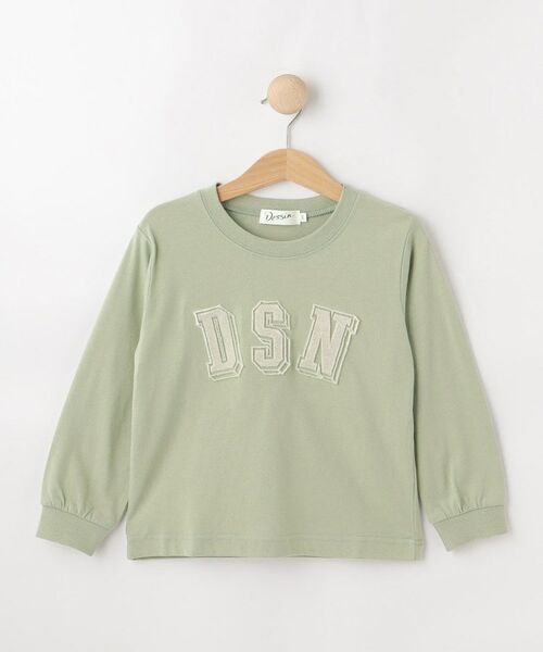Dessin / デッサン カットソー | 【リンクコーデ/洗える】ビッグロゴロンT(ライトグリーン(020))