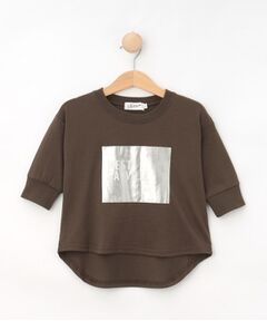 Dessin / デッサン Tシャツ | 【リンクコーデ/洗える】箔プリント7分袖Tシャツ