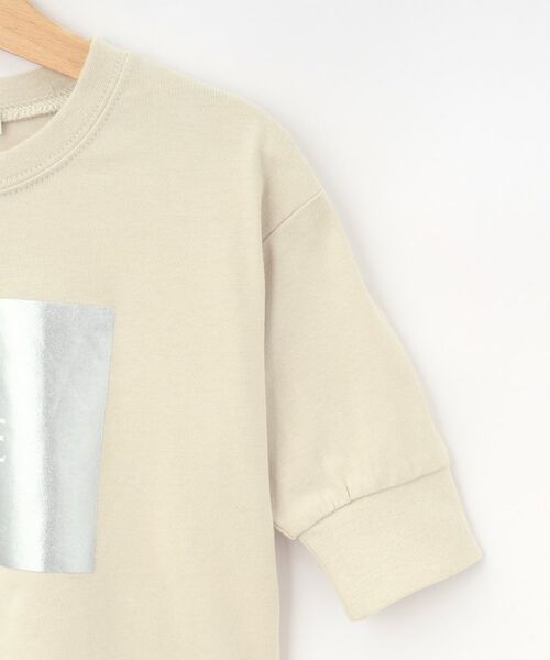 Dessin / デッサン Tシャツ | 【リンクコーデ/洗える】箔プリント7分袖Tシャツ | 詳細4