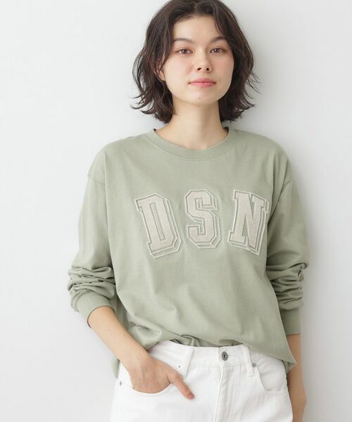 Dessin/デッサン 【ユニセックス/洗える】ビッグロゴロンT ライトグリーン(020) 04(LL) Dessin/デッサン 【ユニセックス/洗える】ビッグロゴロンT ライトグリーン(020) 04(LL)