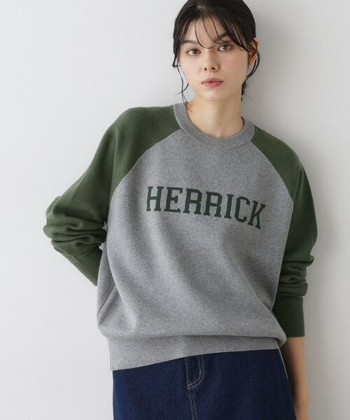 Dessin / デッサン ニット・セーター | 【ユニセックス/洗える】ロゴコットンジャカード(カーキ(527))