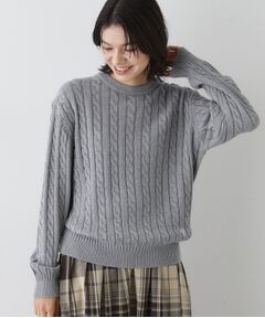 Dessin / デッサン ニット・セーター | 【ユニセックス・洗える】クルーネックケーブルニット