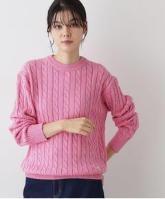 Dessin / デッサン ニット・セーター | 【ユニセックス・洗える】クルーネックケーブルニット