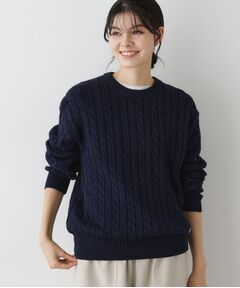 Dessin / デッサン ニット・セーター | 【ユニセックス・洗える】クルーネックケーブルニット