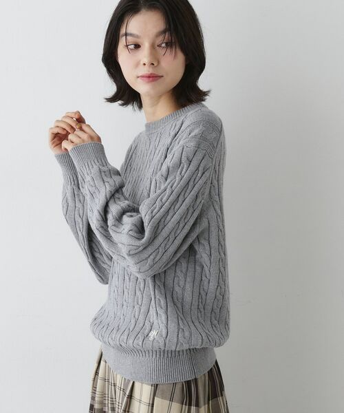 Dessin / デッサン ニット・セーター | 【ユニセックス・洗える】クルーネックケーブルニット | 詳細1