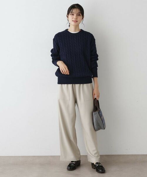 Dessin / デッサン ニット・セーター | 【ユニセックス・洗える】クルーネックケーブルニット | 詳細11